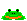 Two pixel art frogs hopping.