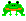 Two pixel art frogs hopping.